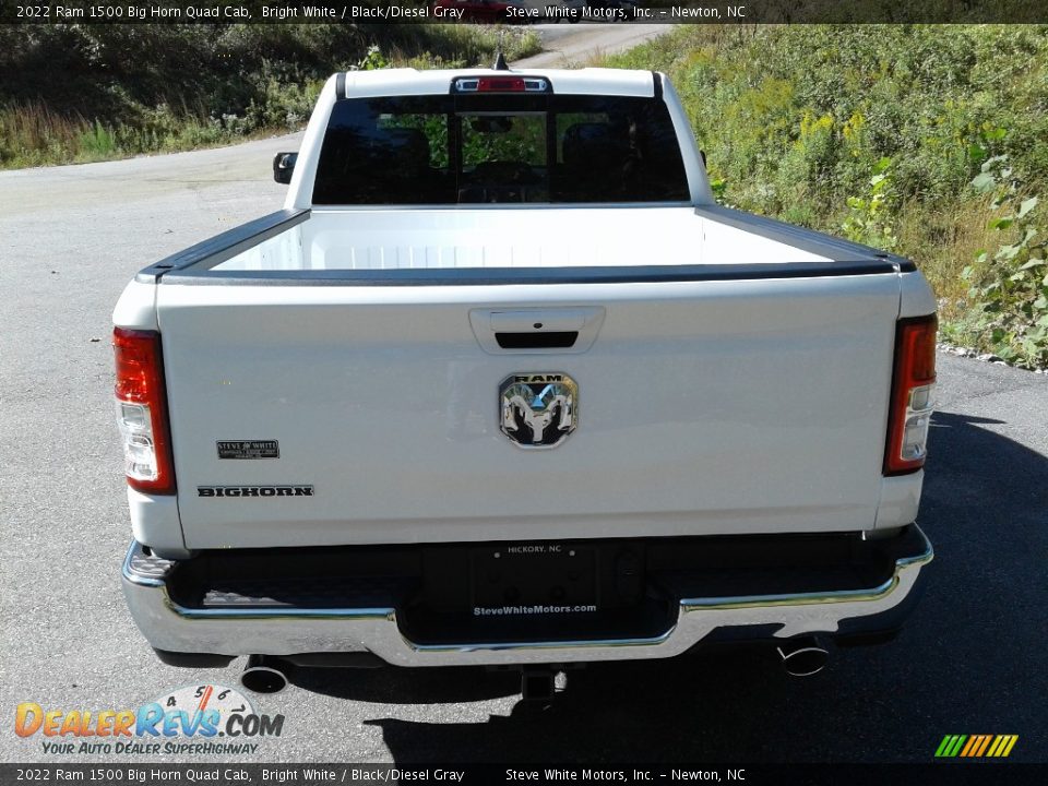 2022 Ram 1500 Big Horn Quad Cab Bright White / Black/Diesel Gray Photo #7