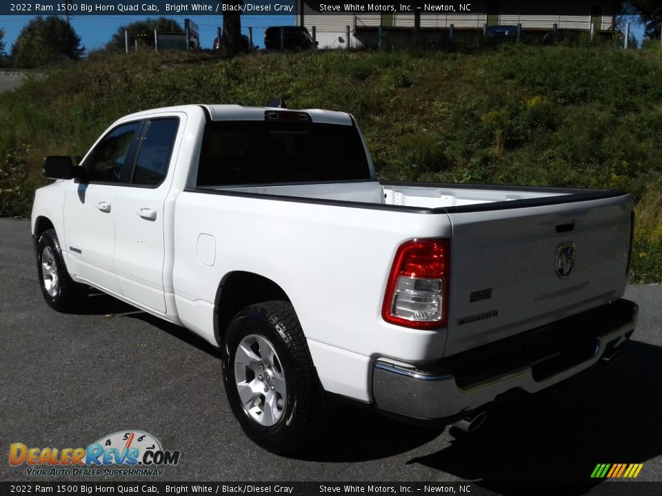 2022 Ram 1500 Big Horn Quad Cab Bright White / Black/Diesel Gray Photo #9