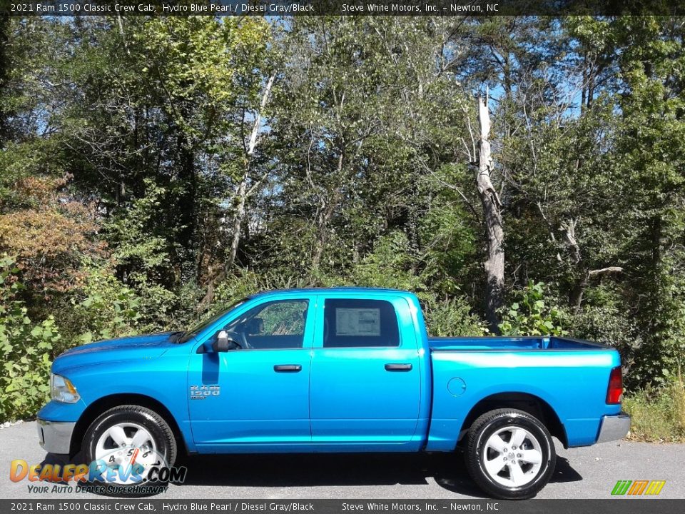 2021 Ram 1500 Classic Crew Cab Hydro Blue Pearl / Diesel Gray/Black Photo #1