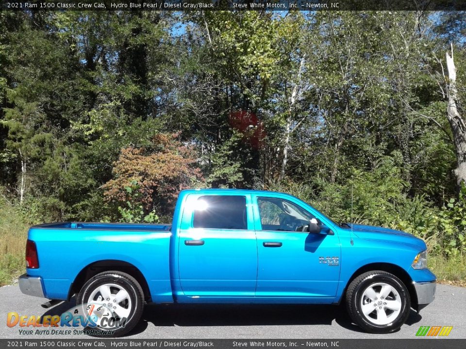 2021 Ram 1500 Classic Crew Cab Hydro Blue Pearl / Diesel Gray/Black Photo #5