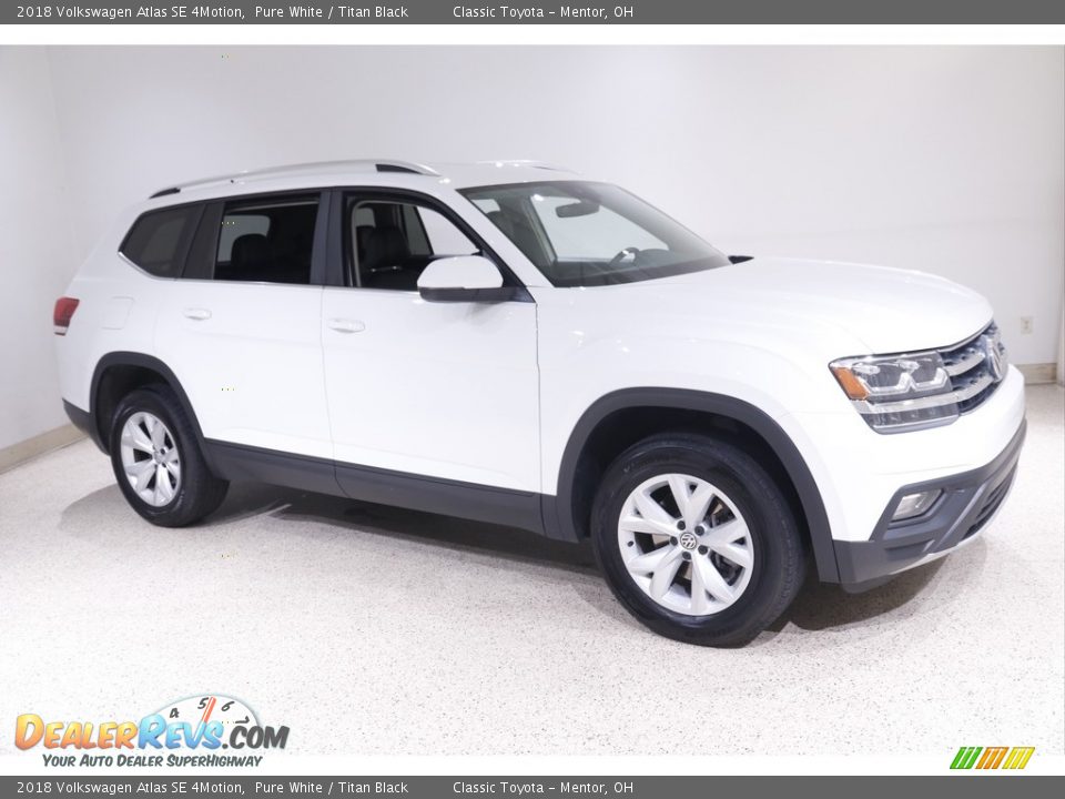 2018 Volkswagen Atlas SE 4Motion Pure White / Titan Black Photo #1