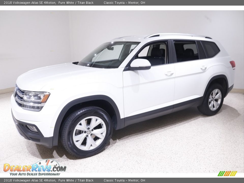 2018 Volkswagen Atlas SE 4Motion Pure White / Titan Black Photo #3