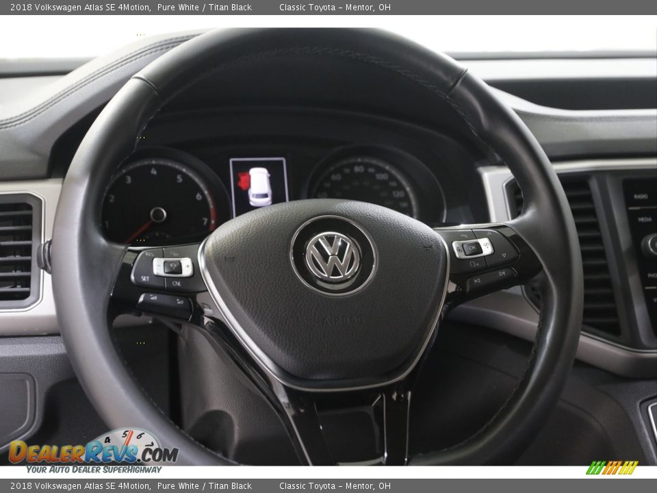 2018 Volkswagen Atlas SE 4Motion Pure White / Titan Black Photo #7