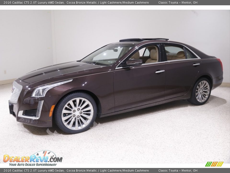 2016 Cadillac CTS 2.0T Luxury AWD Sedan Cocoa Bronze Metallic / Light Cashmere/Medium Cashmere Photo #3