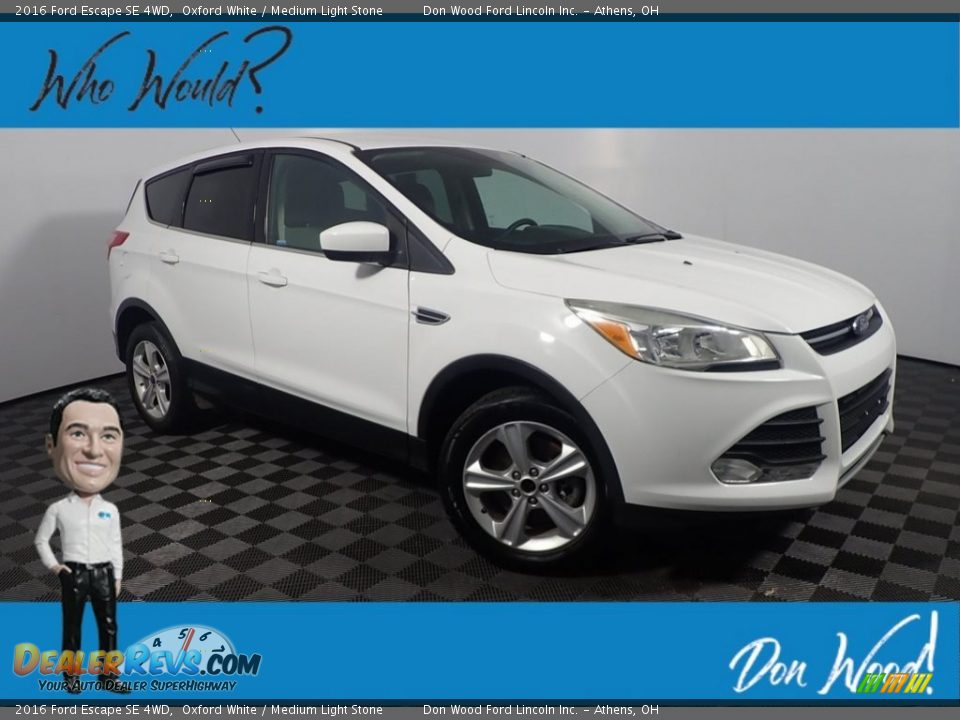 2016 Ford Escape SE 4WD Oxford White / Medium Light Stone Photo #1