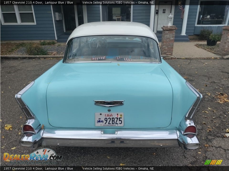 1957 Chevrolet 210 4 Door Larkspur Blue / Blue Photo #7