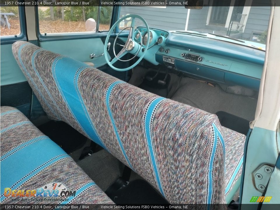 1957 Chevrolet 210 4 Door Larkspur Blue / Blue Photo #17