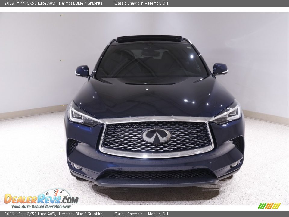 2019 Infiniti QX50 Luxe AWD Hermosa Blue / Graphite Photo #2