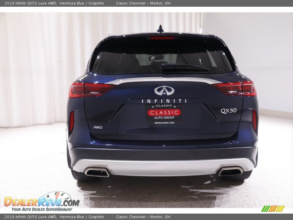 2019 Infiniti QX50 Luxe AWD Hermosa Blue / Graphite Photo #20