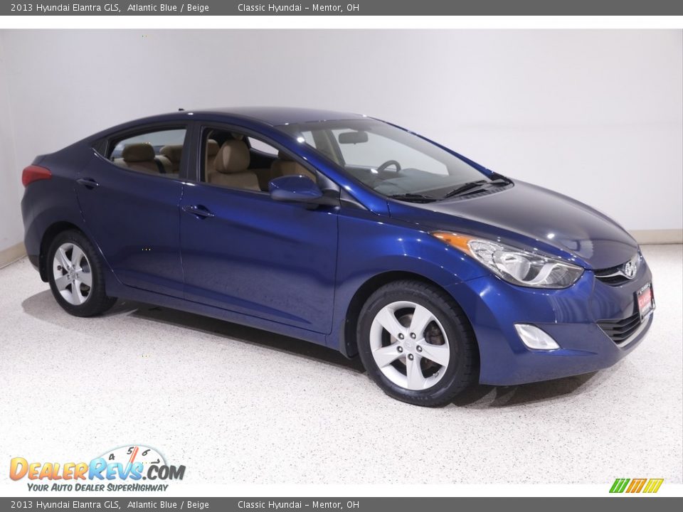 2013 Hyundai Elantra GLS Atlantic Blue / Beige Photo #1
