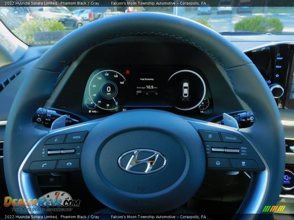 2022 Hyundai Sonata Limited Phantom Black / Gray Photo #19