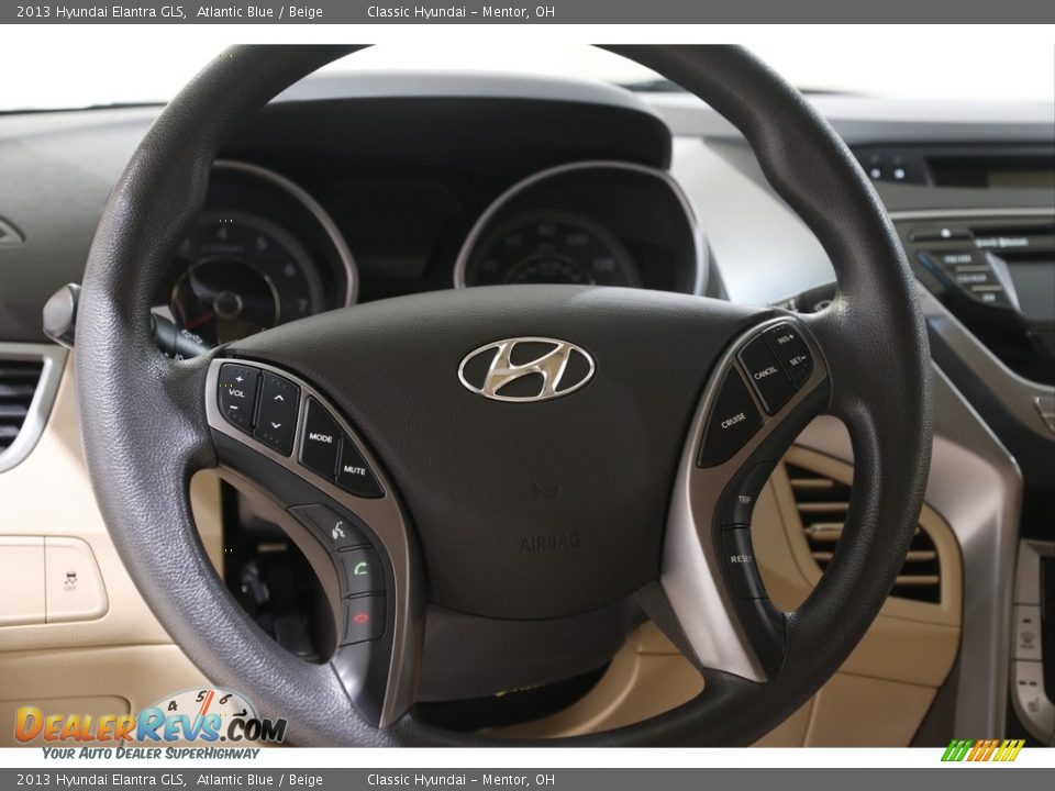 2013 Hyundai Elantra GLS Atlantic Blue / Beige Photo #7