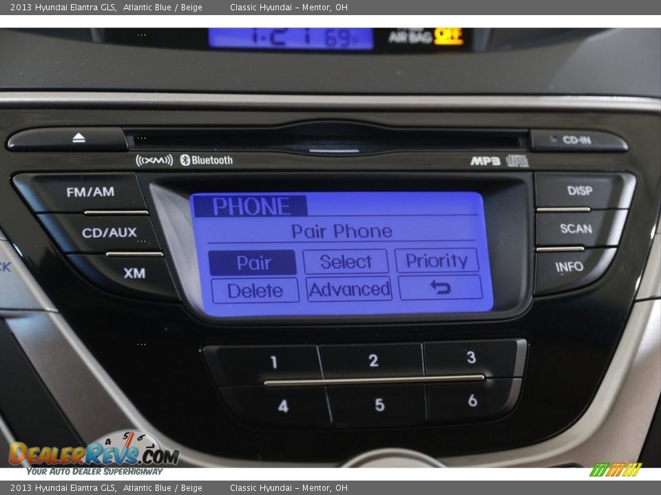 2013 Hyundai Elantra GLS Atlantic Blue / Beige Photo #10