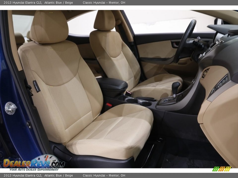 2013 Hyundai Elantra GLS Atlantic Blue / Beige Photo #13