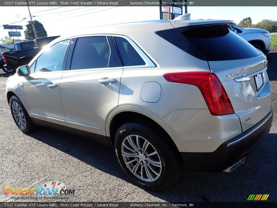 2017 Cadillac XT5 Luxury AWD Silver Coast Metallic / Sahara Beige Photo #6