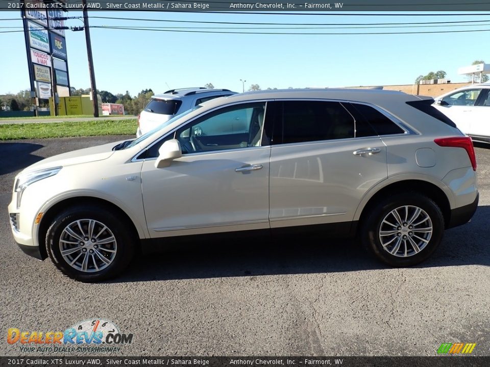 2017 Cadillac XT5 Luxury AWD Silver Coast Metallic / Sahara Beige Photo #7