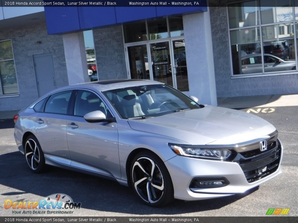 2018 Honda Accord Sport Sedan Lunar Silver Metallic / Black Photo #1