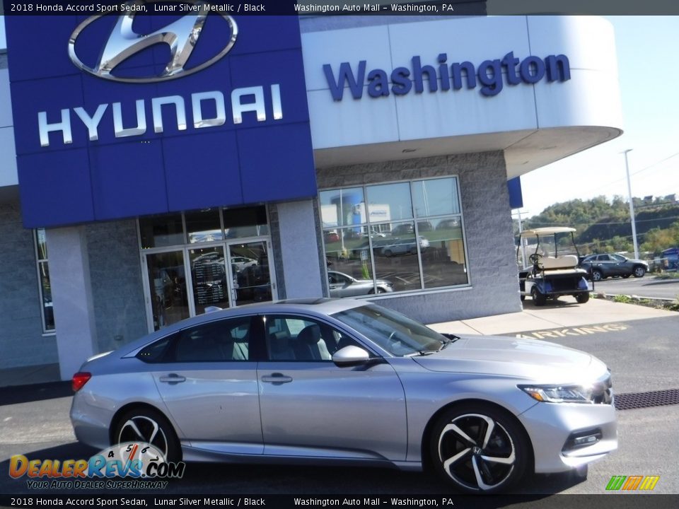 2018 Honda Accord Sport Sedan Lunar Silver Metallic / Black Photo #2