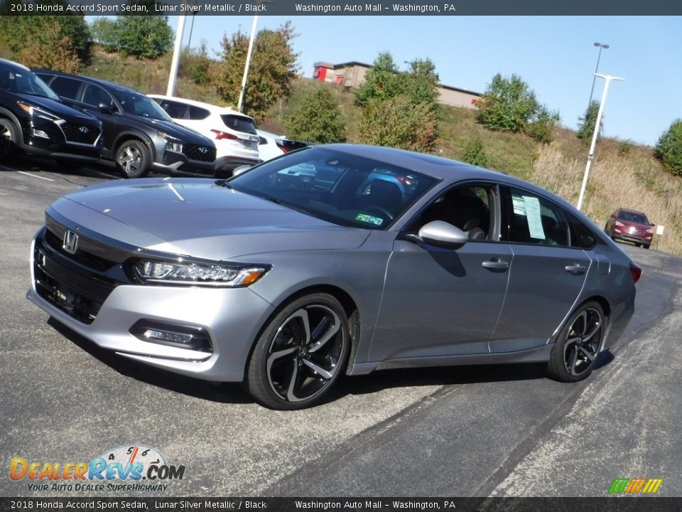2018 Honda Accord Sport Sedan Lunar Silver Metallic / Black Photo #6