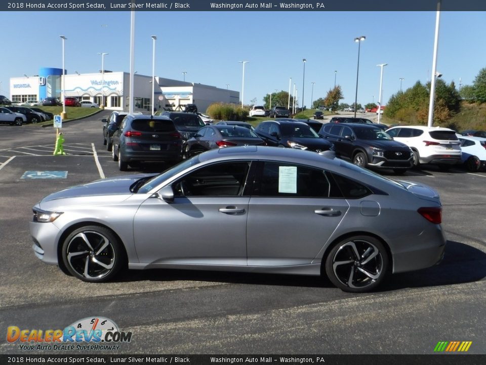 2018 Honda Accord Sport Sedan Lunar Silver Metallic / Black Photo #7