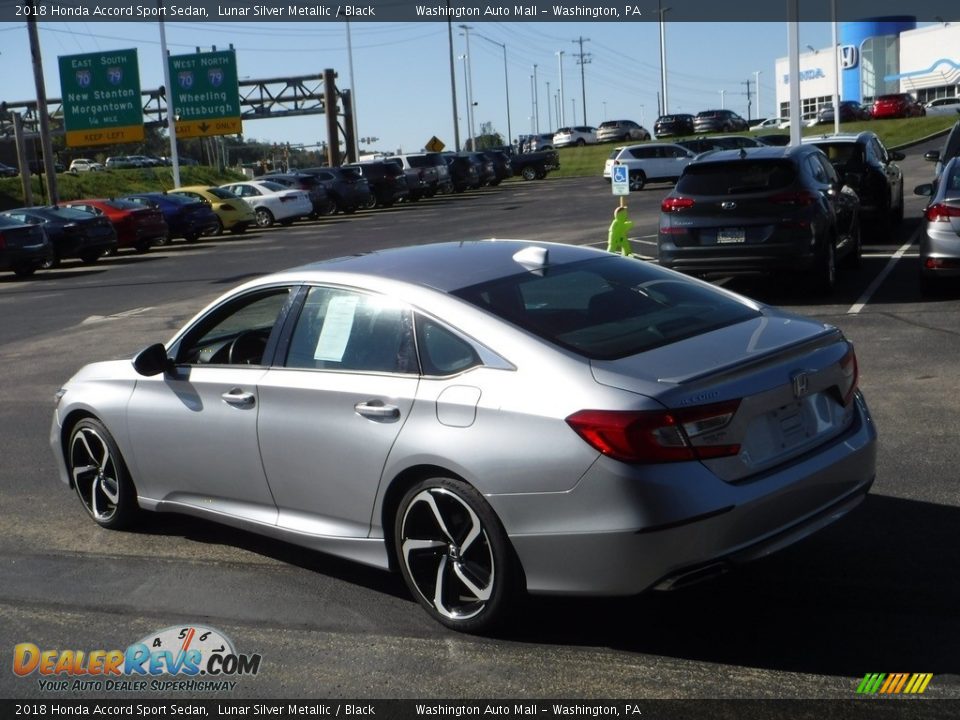2018 Honda Accord Sport Sedan Lunar Silver Metallic / Black Photo #8