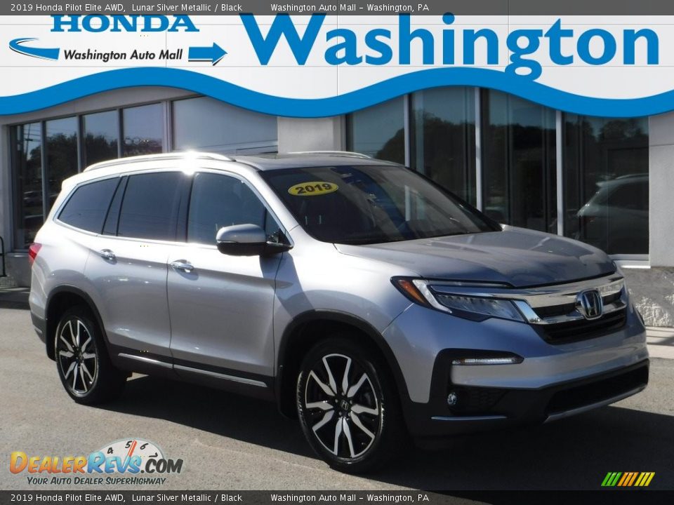 2019 Honda Pilot Elite AWD Lunar Silver Metallic / Black Photo #1