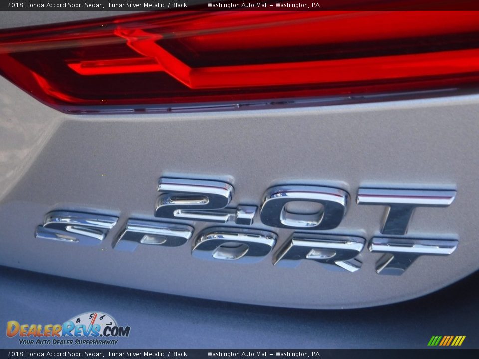 2018 Honda Accord Sport Sedan Lunar Silver Metallic / Black Photo #11
