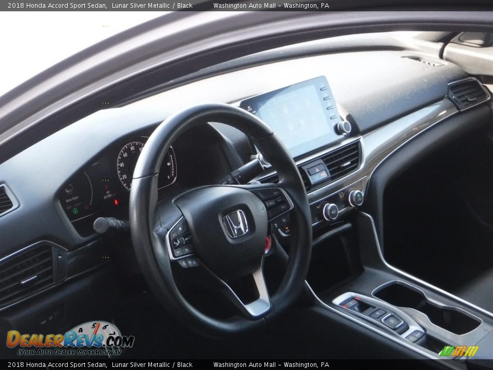 2018 Honda Accord Sport Sedan Lunar Silver Metallic / Black Photo #13