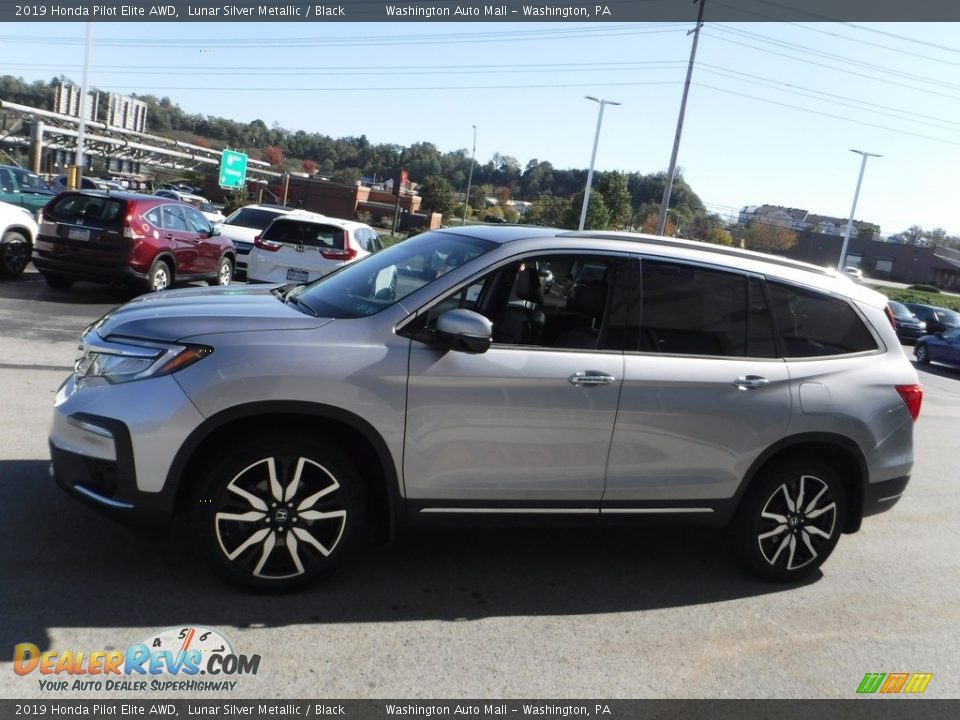 2019 Honda Pilot Elite AWD Lunar Silver Metallic / Black Photo #7