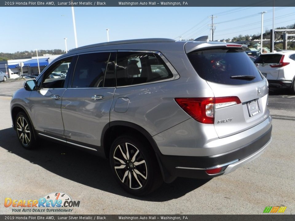 2019 Honda Pilot Elite AWD Lunar Silver Metallic / Black Photo #8