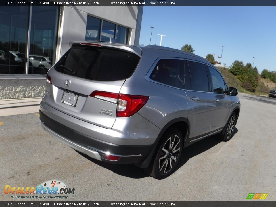 2019 Honda Pilot Elite AWD Lunar Silver Metallic / Black Photo #10