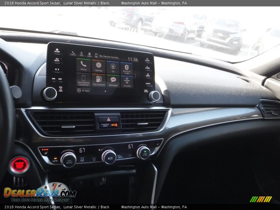 2018 Honda Accord Sport Sedan Lunar Silver Metallic / Black Photo #19
