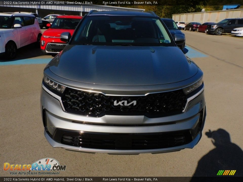 2022 Kia Sorento Hybrid EX AWD Hybrid Steel Gray / Black Photo #8