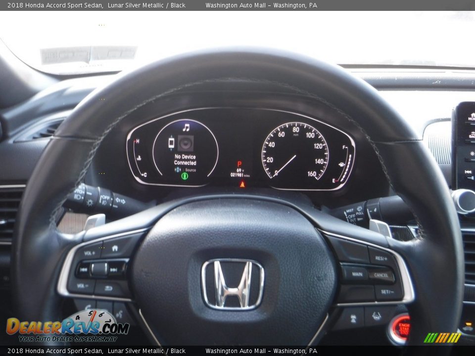 2018 Honda Accord Sport Sedan Lunar Silver Metallic / Black Photo #25