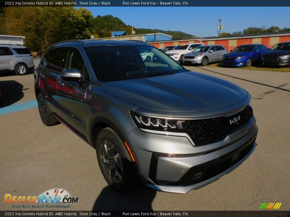 2022 Kia Sorento Hybrid EX AWD Hybrid Steel Gray / Black Photo #9