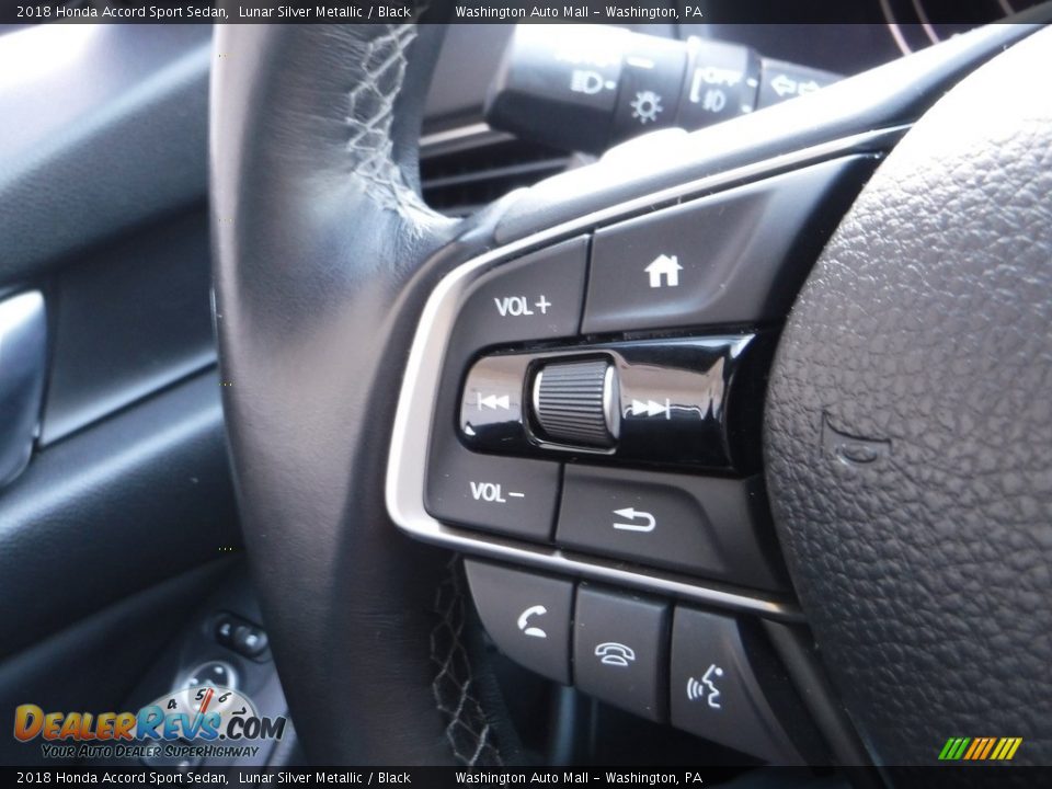 2018 Honda Accord Sport Sedan Lunar Silver Metallic / Black Photo #26