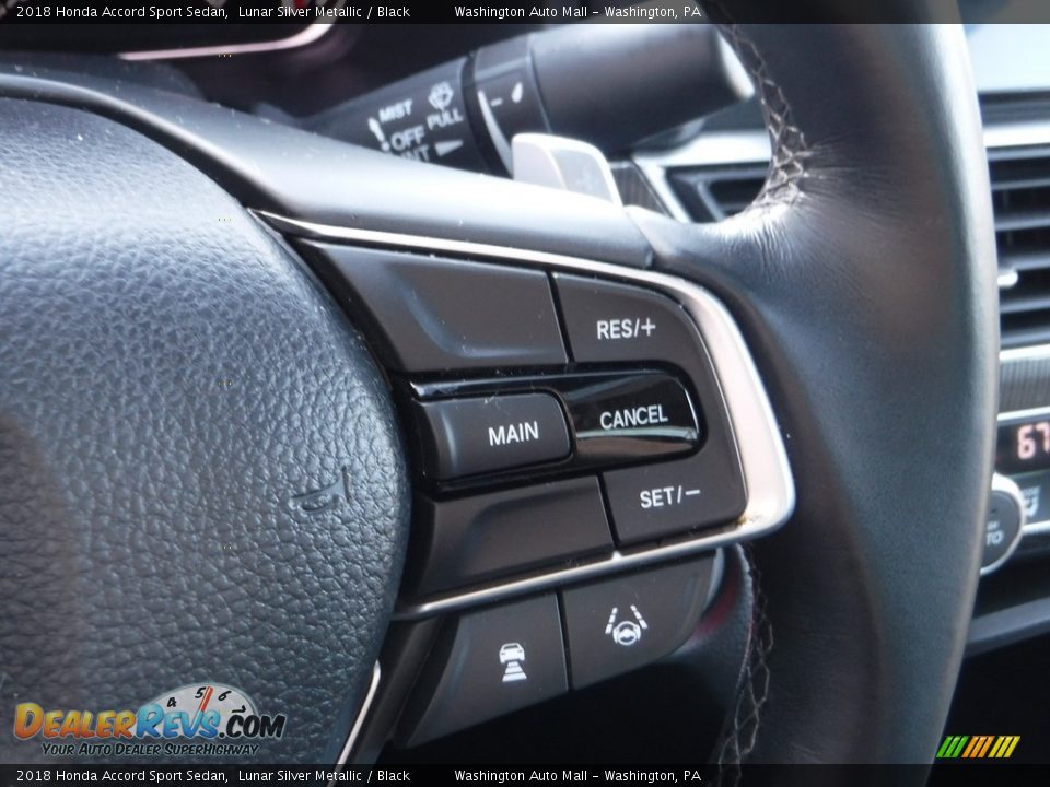 2018 Honda Accord Sport Sedan Lunar Silver Metallic / Black Photo #27