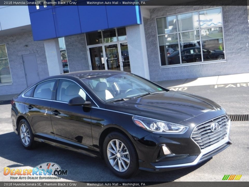 2018 Hyundai Sonata SE Phantom Black / Gray Photo #1