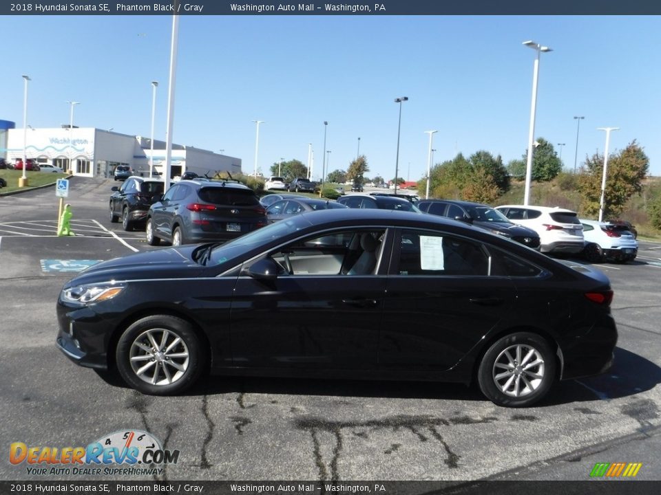 2018 Hyundai Sonata SE Phantom Black / Gray Photo #6