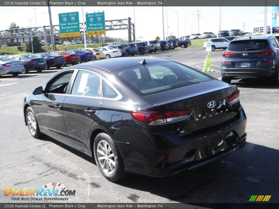 2018 Hyundai Sonata SE Phantom Black / Gray Photo #7