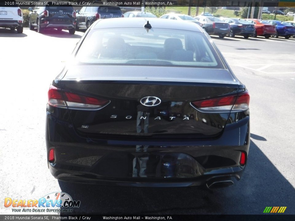 2018 Hyundai Sonata SE Phantom Black / Gray Photo #8