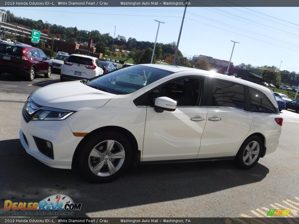 2019 Honda Odyssey EX-L White Diamond Pearl / Gray Photo #7