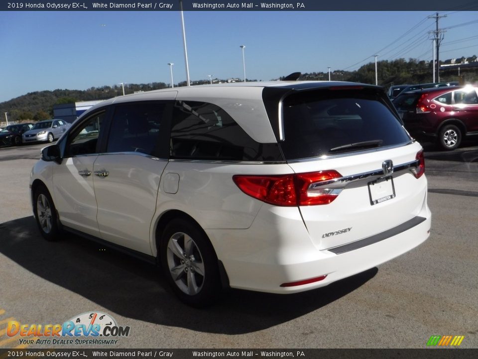 2019 Honda Odyssey EX-L White Diamond Pearl / Gray Photo #8