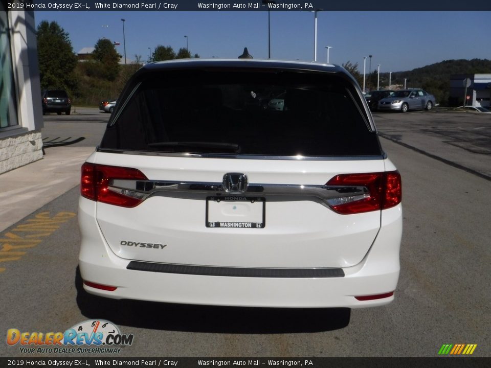 2019 Honda Odyssey EX-L White Diamond Pearl / Gray Photo #9