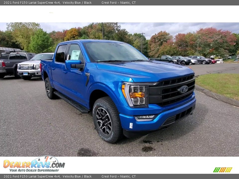 Front 3/4 View of 2021 Ford F150 Lariat SuperCrew 4x4 Photo #1