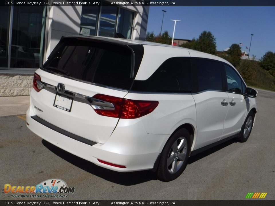 2019 Honda Odyssey EX-L White Diamond Pearl / Gray Photo #10