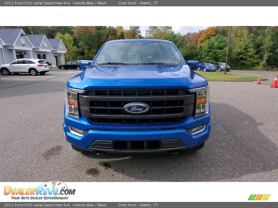 2021 Ford F150 Lariat SuperCrew 4x4 Velocity Blue / Black Photo #2