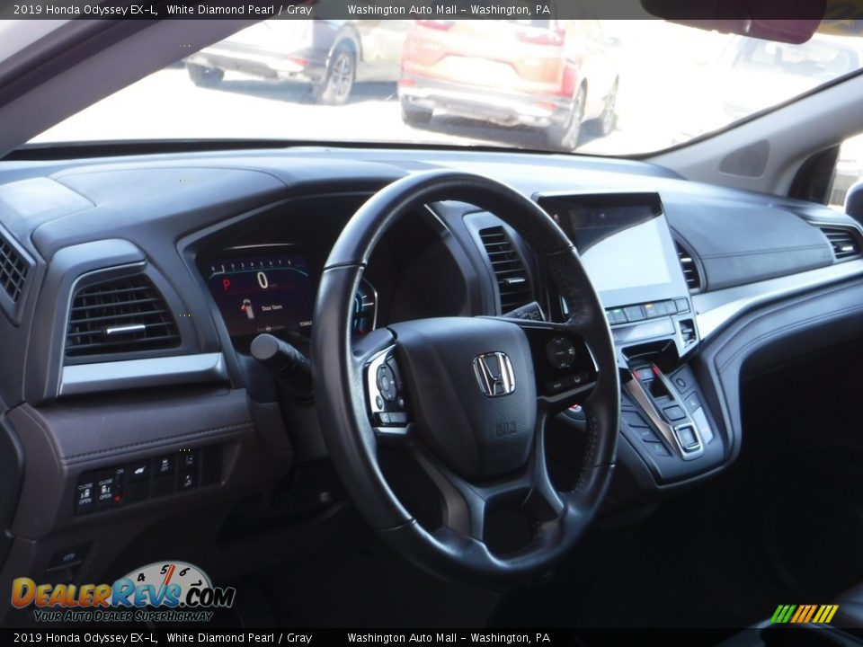 2019 Honda Odyssey EX-L White Diamond Pearl / Gray Photo #14