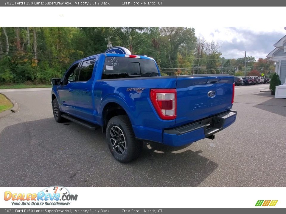 2021 Ford F150 Lariat SuperCrew 4x4 Velocity Blue / Black Photo #5