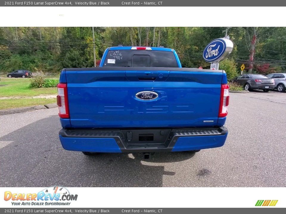 2021 Ford F150 Lariat SuperCrew 4x4 Velocity Blue / Black Photo #6